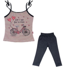 ست تاپ و شلوار دخترانه طرح دوچرخه کد 1013