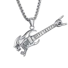 گردنبند مردانه طرح گیتار راک مدل 4344