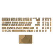 استیکر لپ تاپ صالسو آرت مدل 15 hk به همراه برچسب حروف فارسی کیبورد