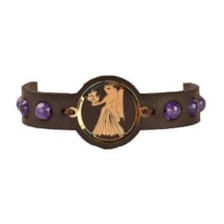 دستبند زنانه کهن چرم طرح تولد شهریور مدل BR298-6-18