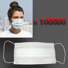 ماسک سه لایه تمام پرس شرکتی با گیره بینی ۱۰۰۰۰۰ عددی