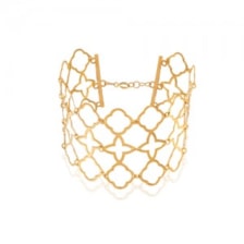 دستبندپهن طلا طرح لویی ویتون کد LB111
