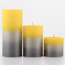 شمع استوانه ای سه رنگ مهتاب